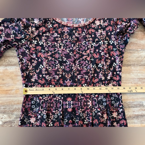 Max Studio Multicolor Boho Floral Dress, Size Large - Picture 11 of 13